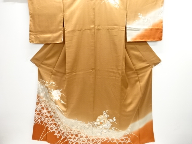 JAPANESE KIMONO / HOMONGI / UNUSED / AUTUMN FLOWERS